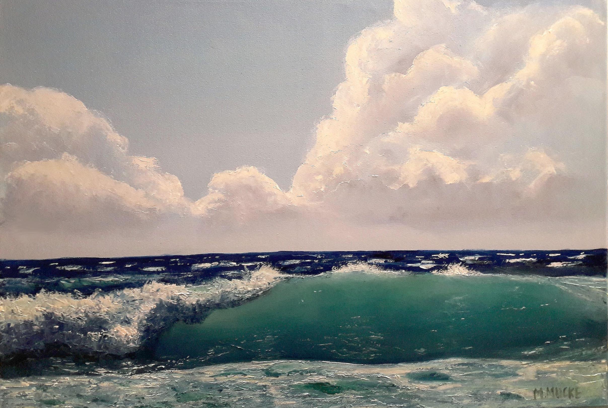 Vague huile sur toile Matthias Mucke